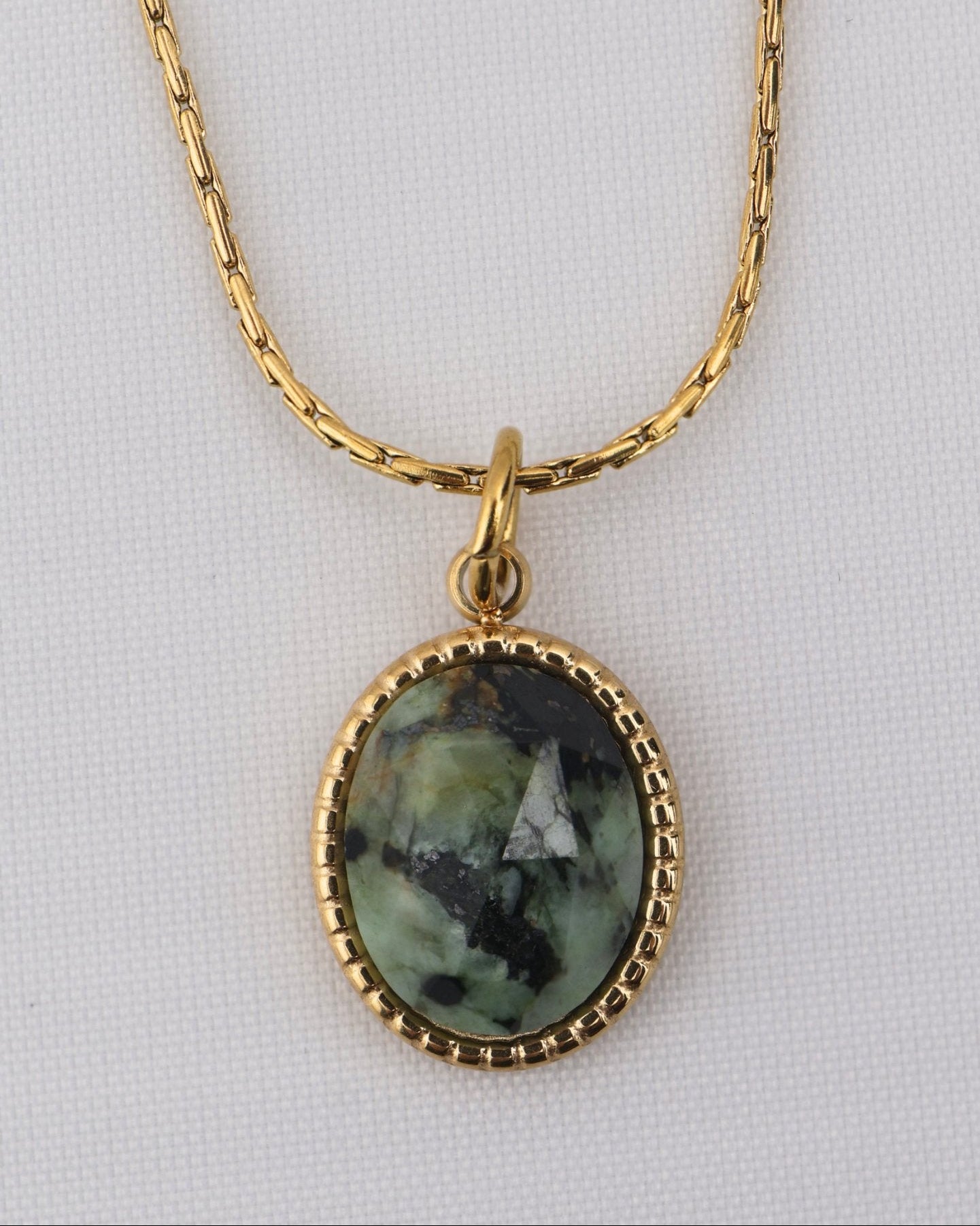 Portimao African Turquoise necklace — natural stone | NOEVAH