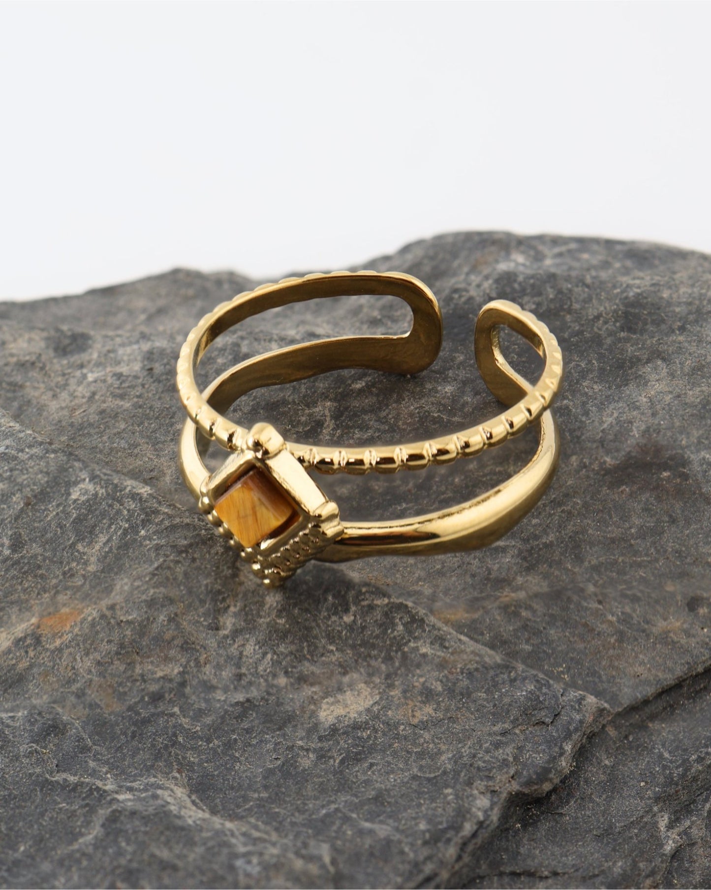 Mykonos Tiger Eye ring