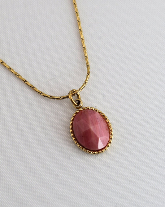 Portimao Rhodochrosite necklace — natural stone | NOEVAH