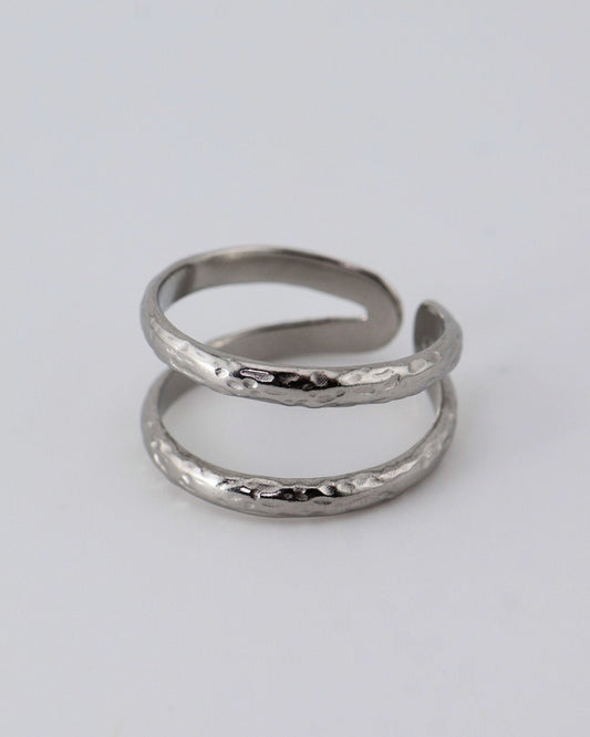 Petra Silver ring — stainless steel | NOEVAH