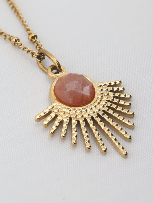 Mystic Sunstone necklace — natural stone | NOEVAH