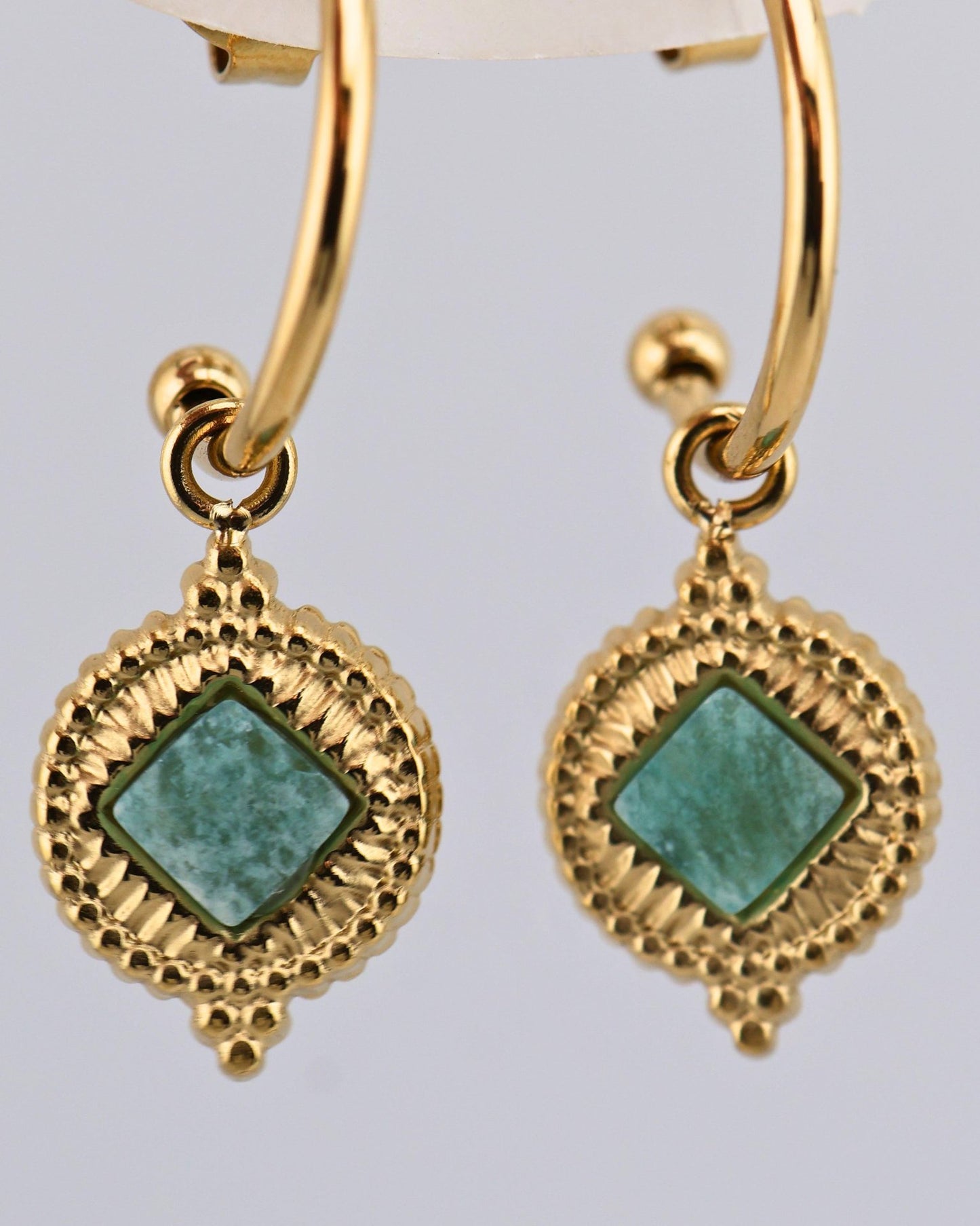 EIVISSA African Turquoise earrings — natural stone | NOEVAH