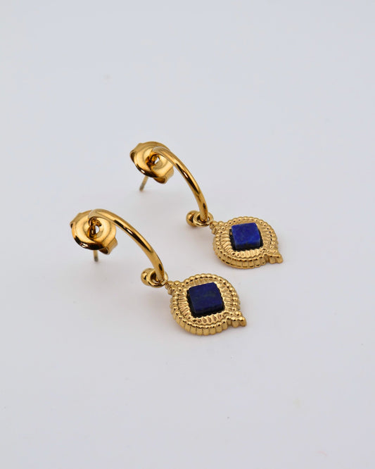Eivissa Lapis Lazuli earrings — natural stone | NOEVAH