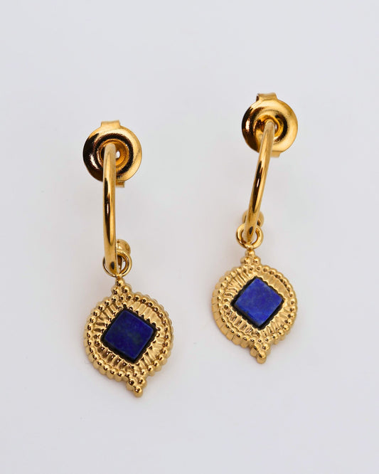 Eivissa Lapis Lazuli earrings — natural stone | NOEVAH