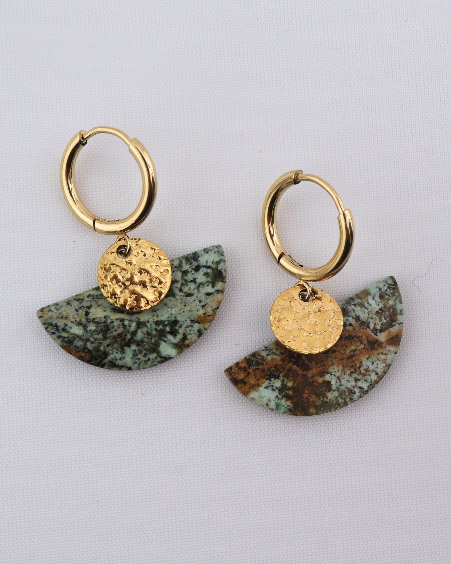 SAI African Turquoise earrings — natural stone | NOEVAH