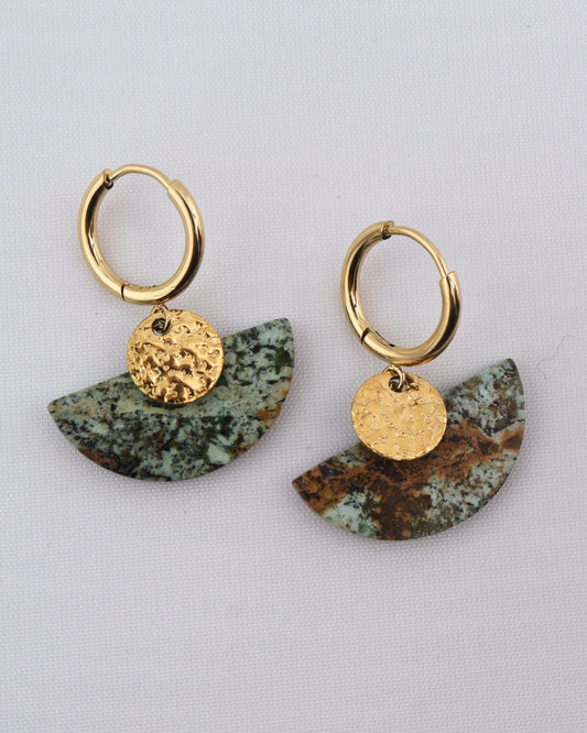SAI African Turquoise earrings — natural stone | NOEVAH