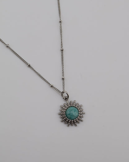 Samira Amazonite Silver necklace — NOEVAH