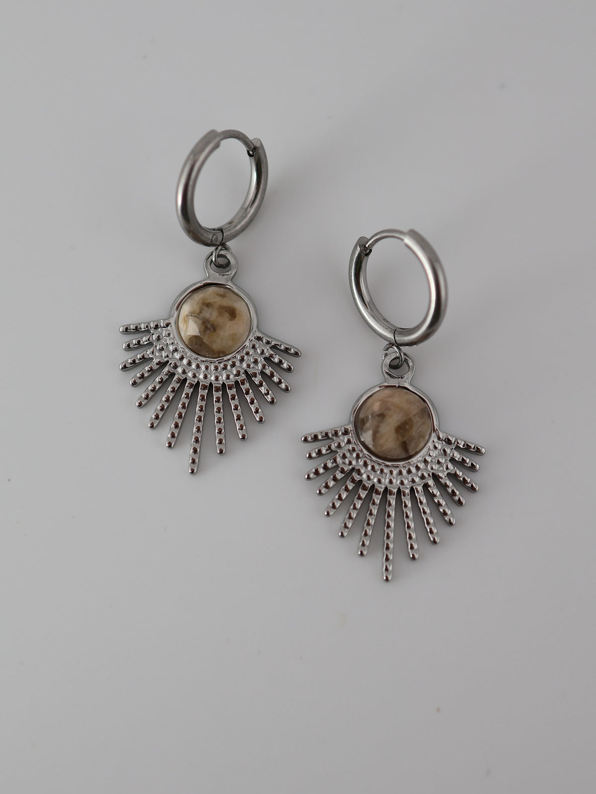 Mystic Earrings Jasper Silver — NOEVAH