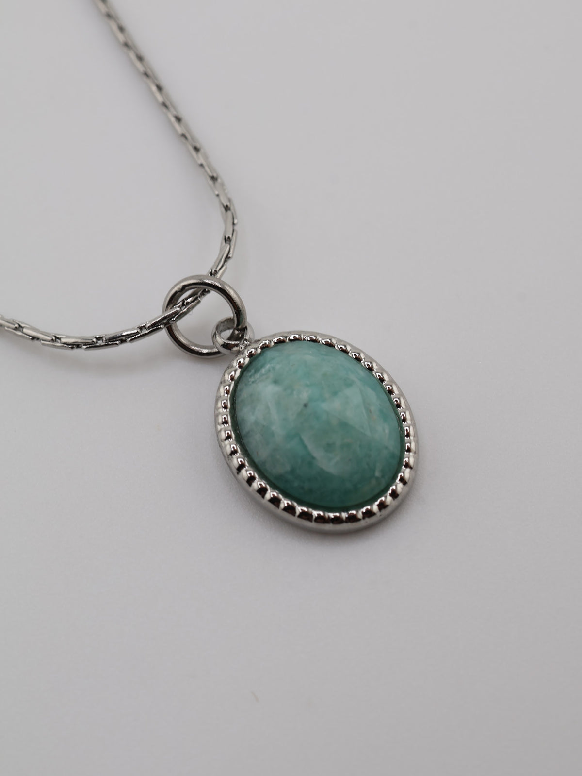 Portimao Necklace Amazonite Silver necklace — NOEVAH
