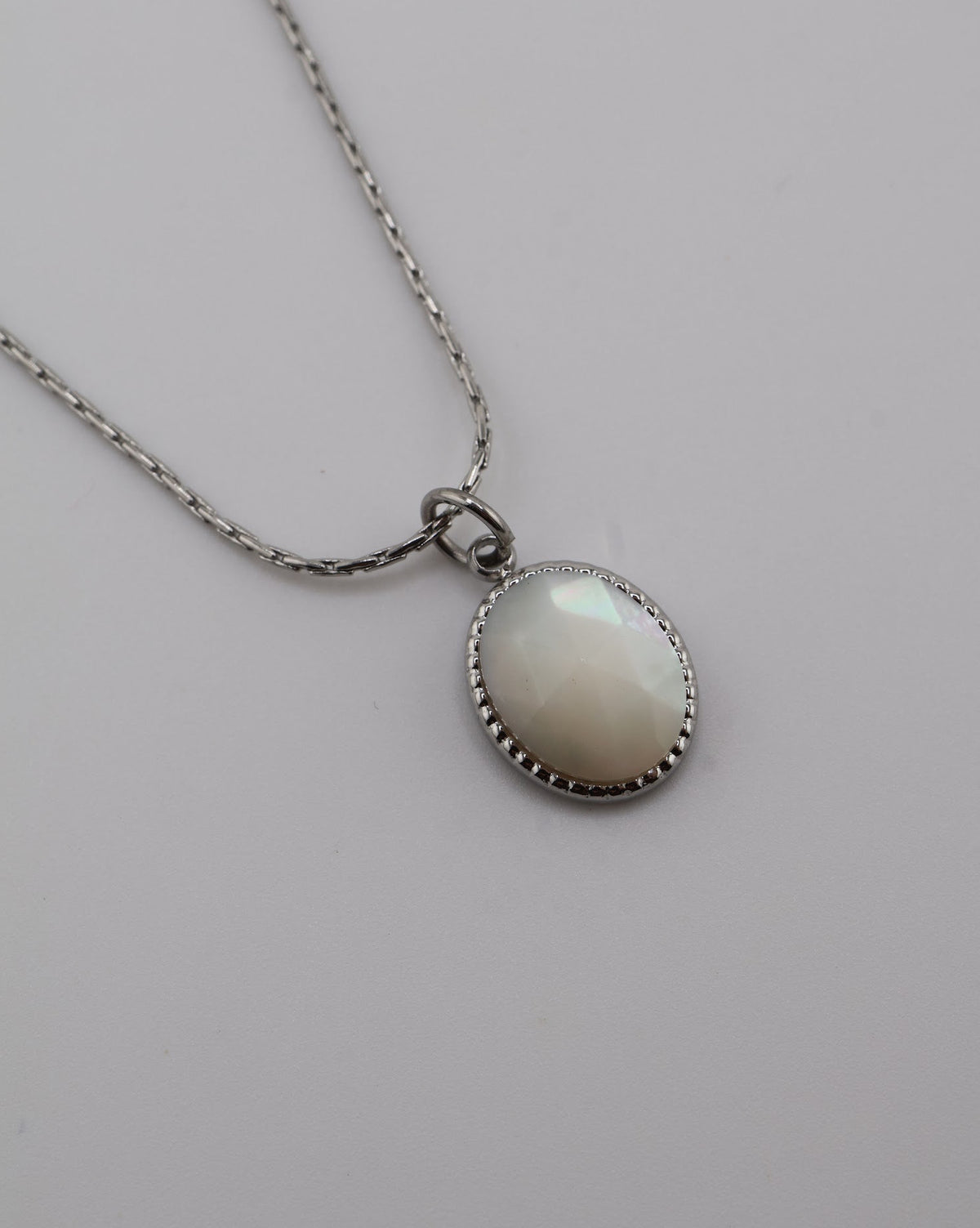 Portimao Necklace Mother of Pearl Silver necklace — NOEVAH