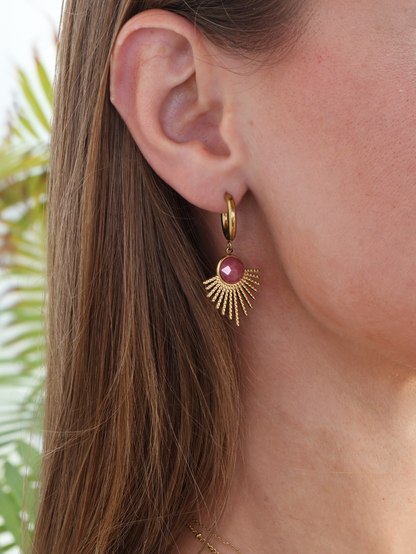 Mystic Earrings Rhodochrosite — NOEVAH