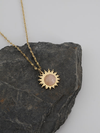 Elios Necklace Pink Quartz