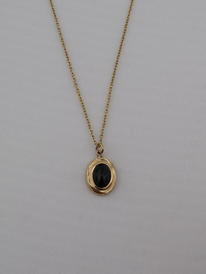 Amalya Necklace Black Agate