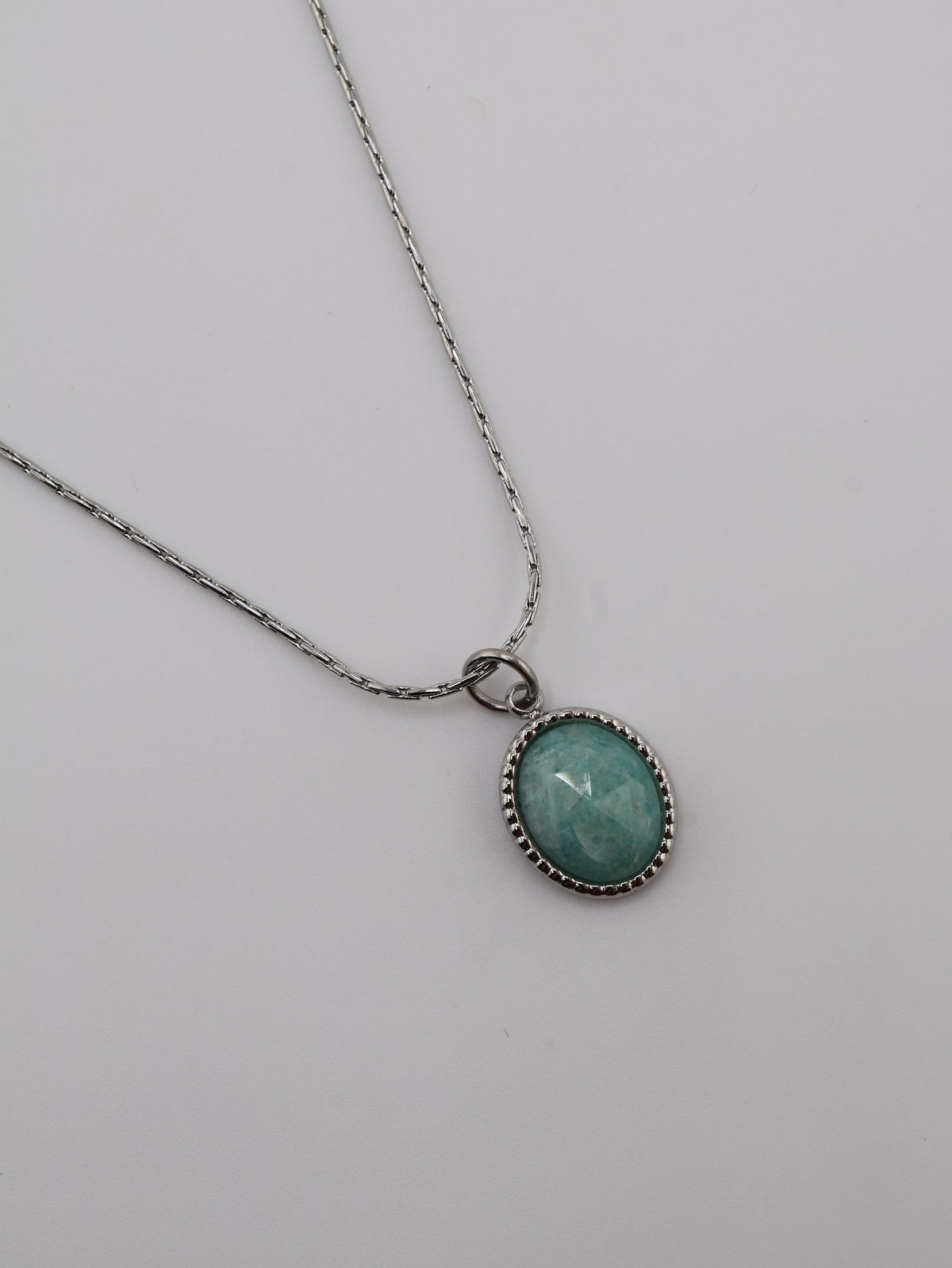 Portimao Necklace Amazonite Silver necklace — NOEVAH