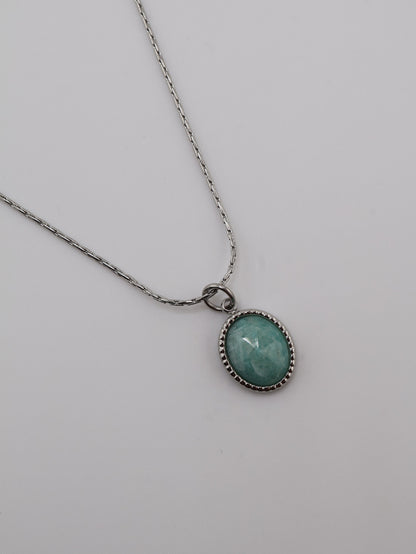 Portimao Necklace Amazonite Silver necklace — NOEVAH