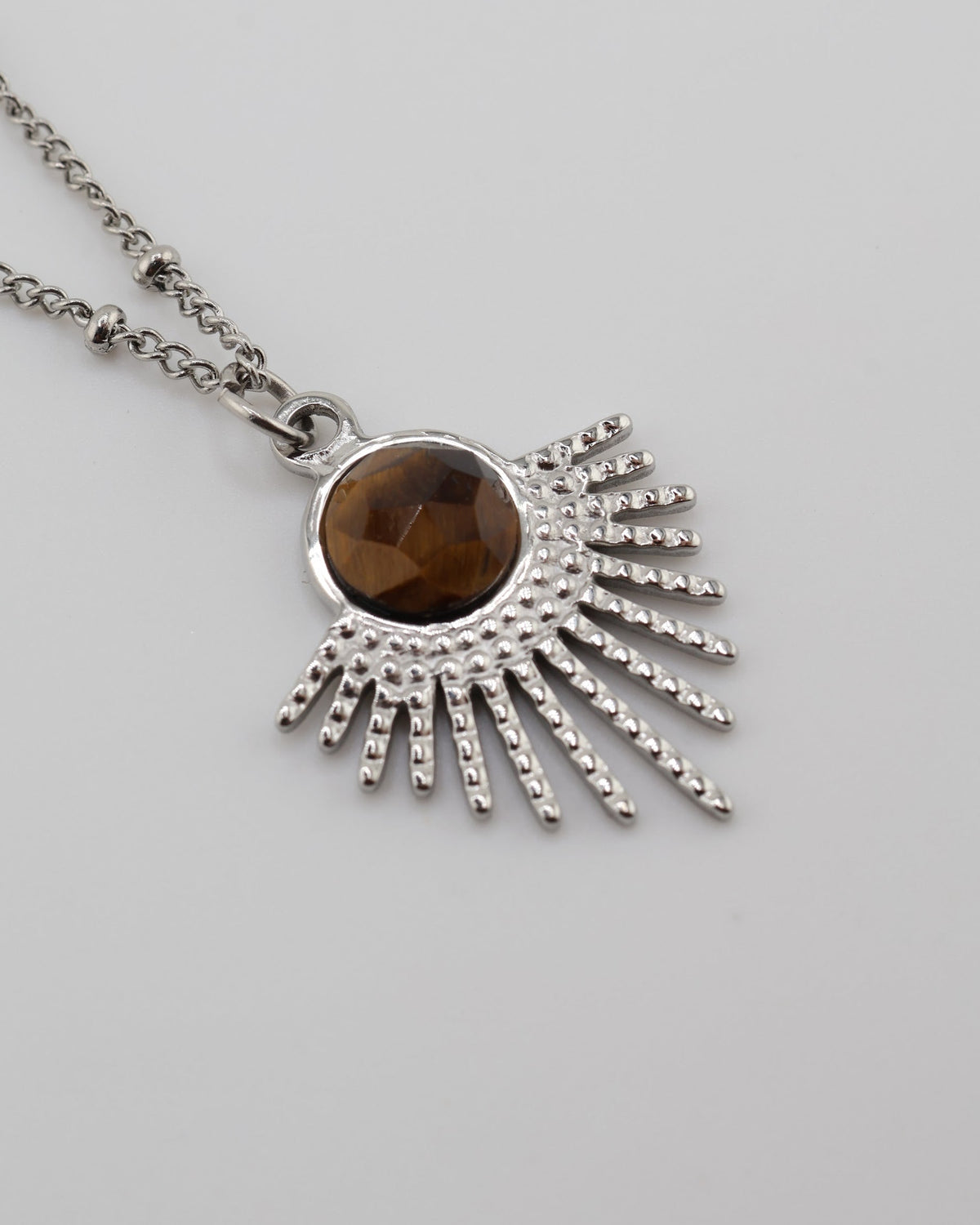 Mystic Tiger Eye Silver necklace — NOEVAH