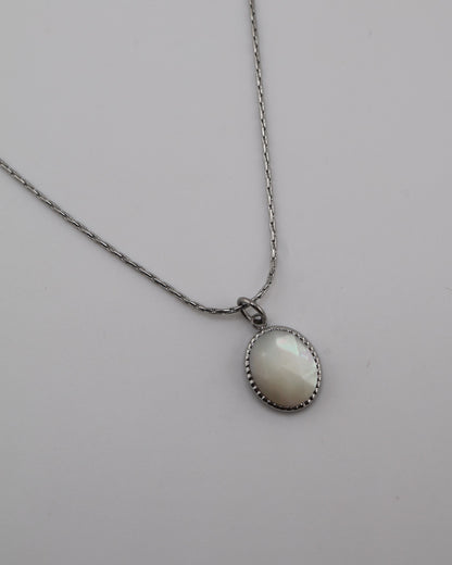 Portimao Necklace Mother of Pearl Silver necklace — NOEVAH