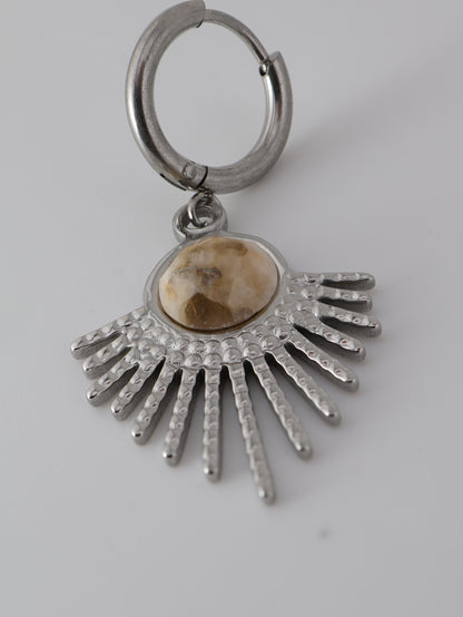Mystic Earrings Jasper Silver — NOEVAH