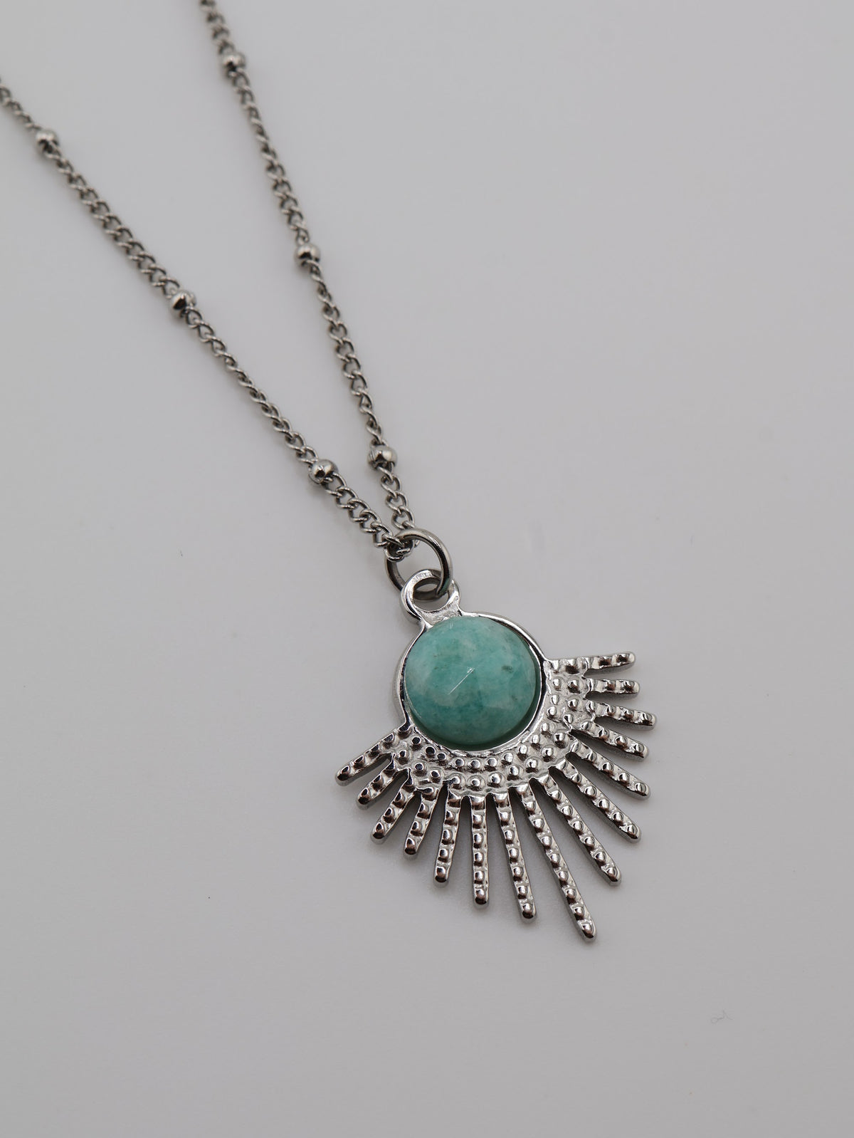 Mystic Amazonite Silver necklace — NOEVAH