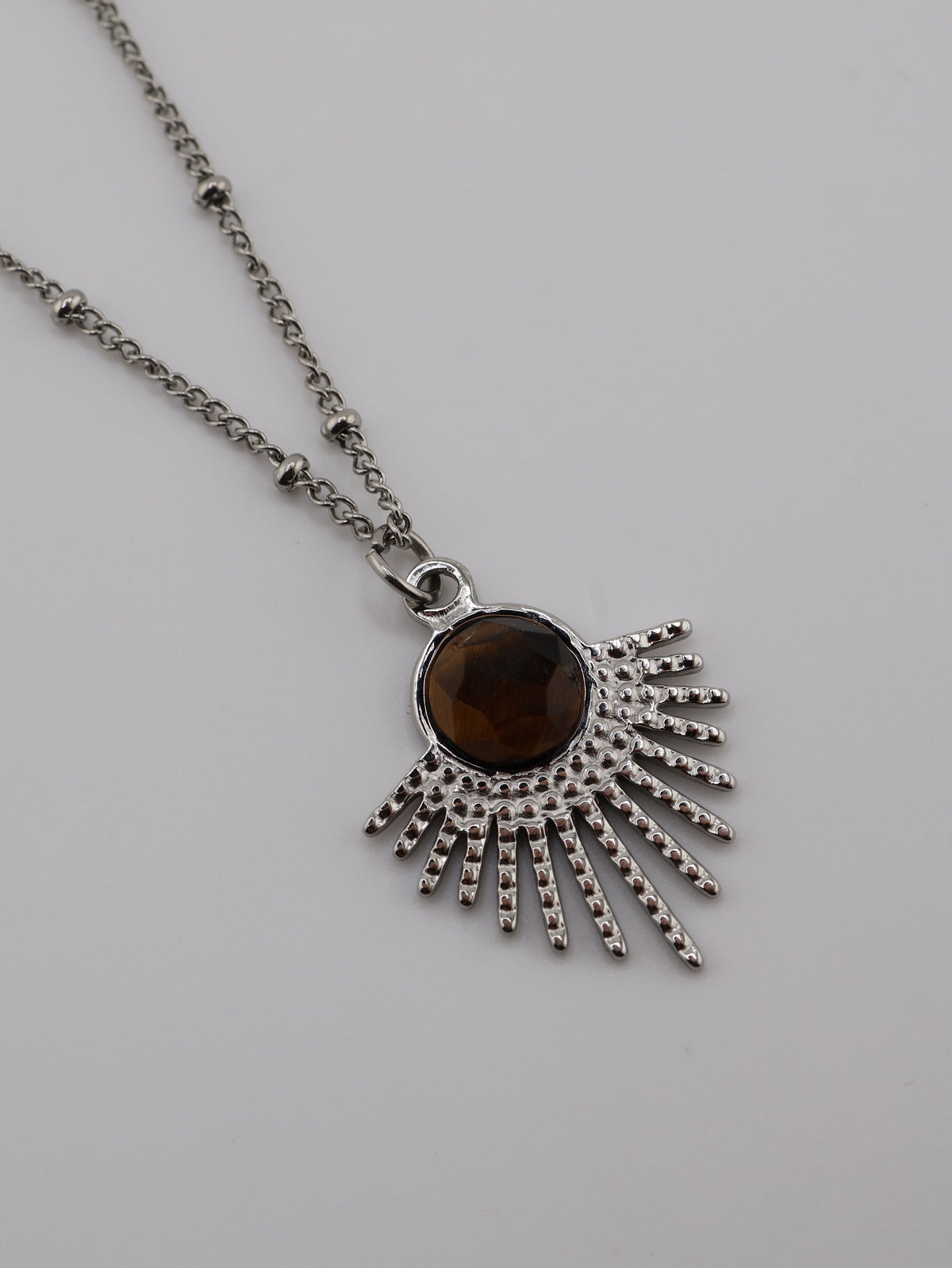 Mystic Tiger Eye Silver necklace — NOEVAH