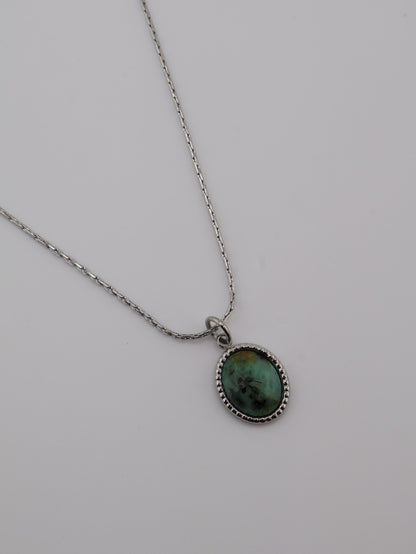 Portimao Necklace African Turquoise Silver necklace — NOEVAH