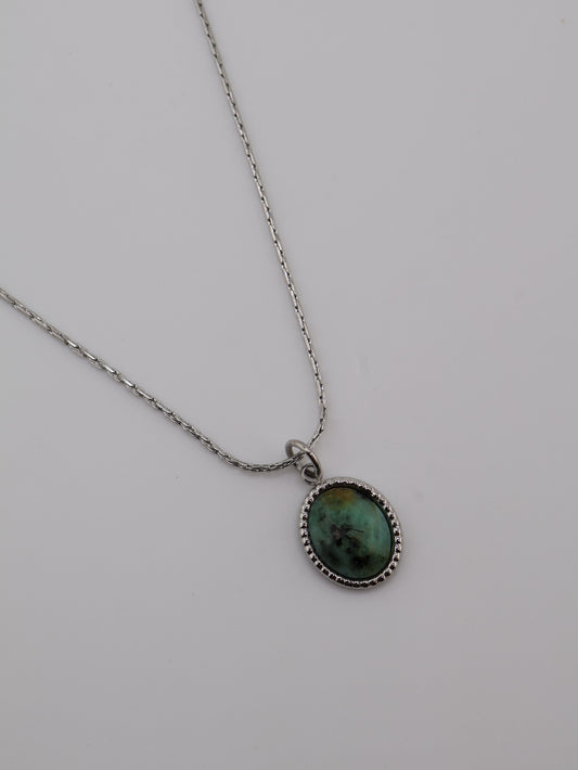 Portimao Necklace African Turquoise Silver necklace — NOEVAH