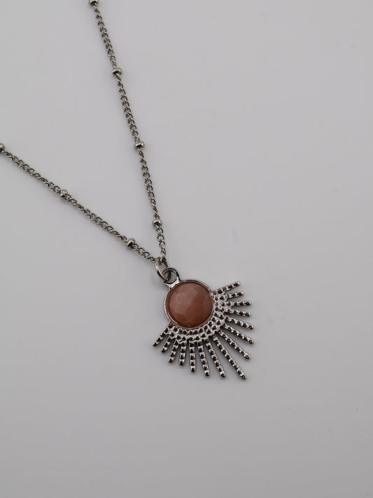 Mystic Sunstone Silver necklace — NOEVAH