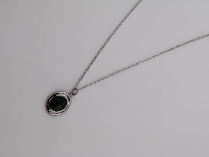 Amalya Necklace Black Agate Silver necklace — NOEVAH