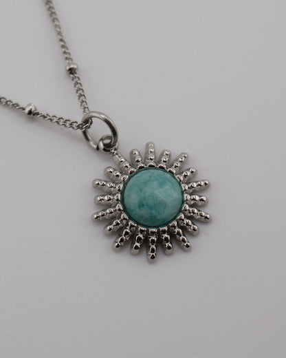 Samira Amazonite Silver necklace — NOEVAH