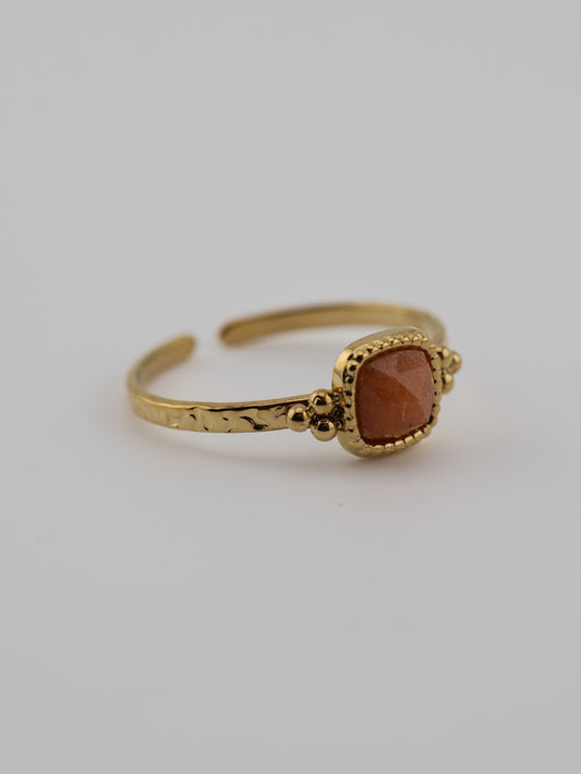 Belize Ring Orange Aventurine — NOEVAH
