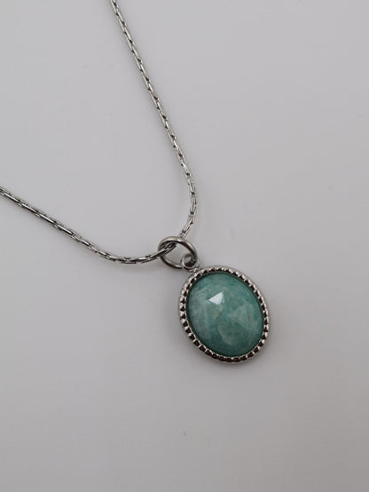 Portimao Necklace Amazonite Silver necklace — NOEVAH