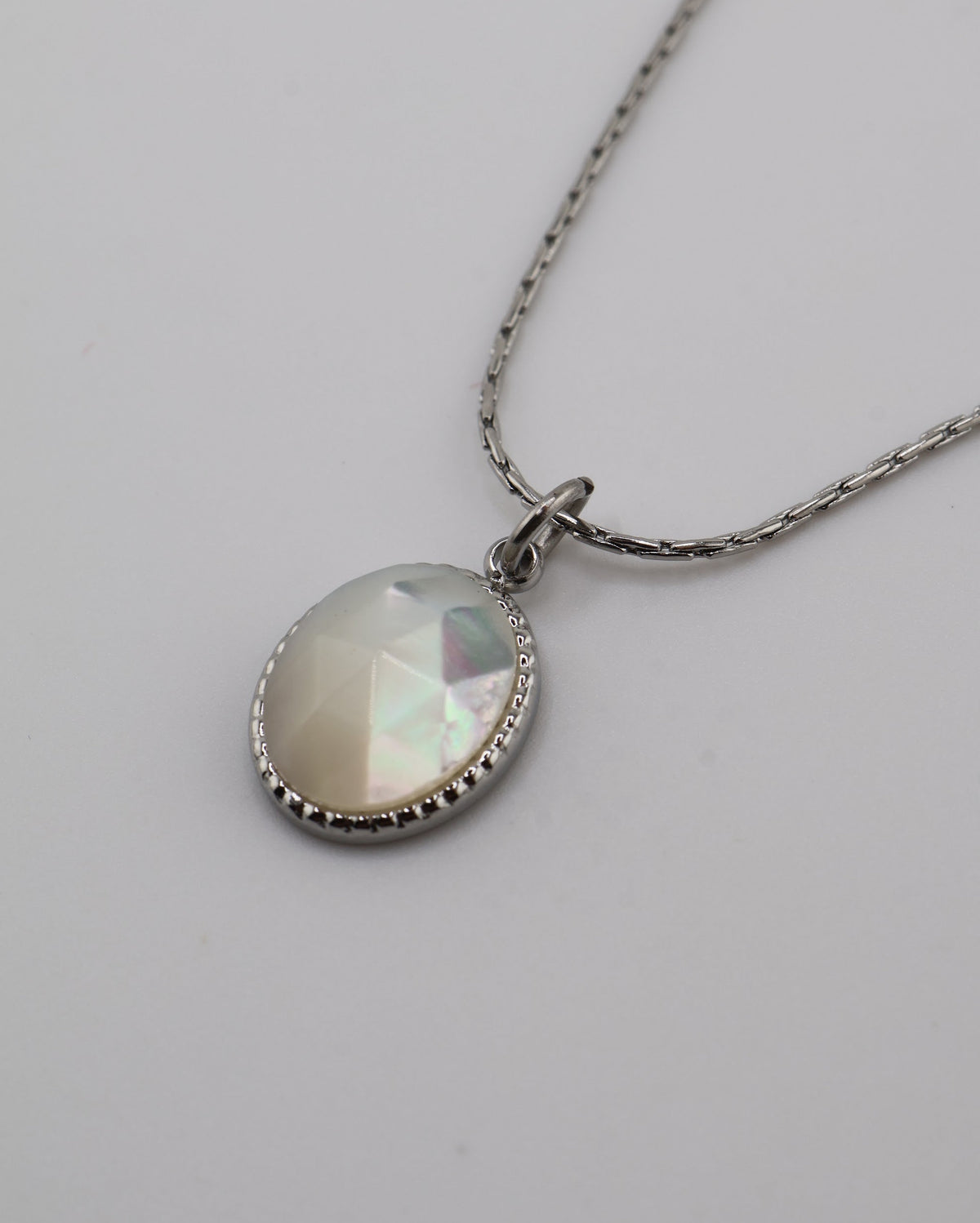 Portimao Necklace Mother of Pearl Silver necklace — NOEVAH