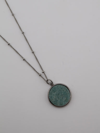 Juna Amazonite Silver necklace — NOEVAH