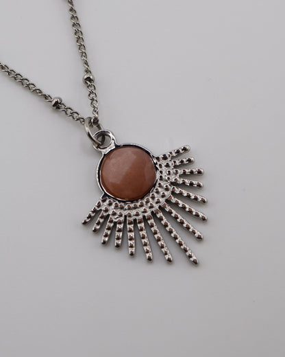 Mystic Sunstone Silver necklace — NOEVAH