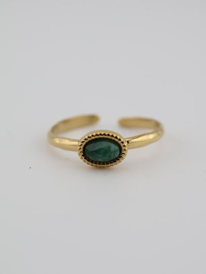 Milan Ring African Jade