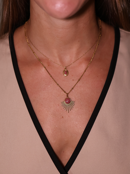 Mystic Rhodochrosite necklace — natural stone | NOEVAH
