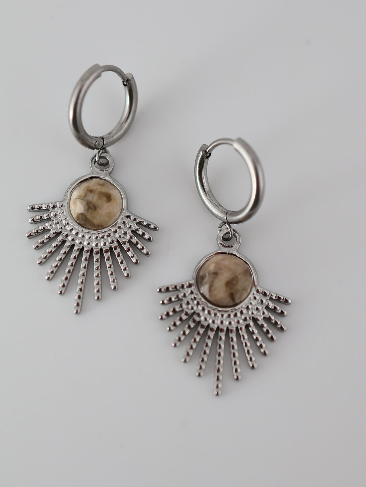 Mystic Earrings Jasper Silver — NOEVAH