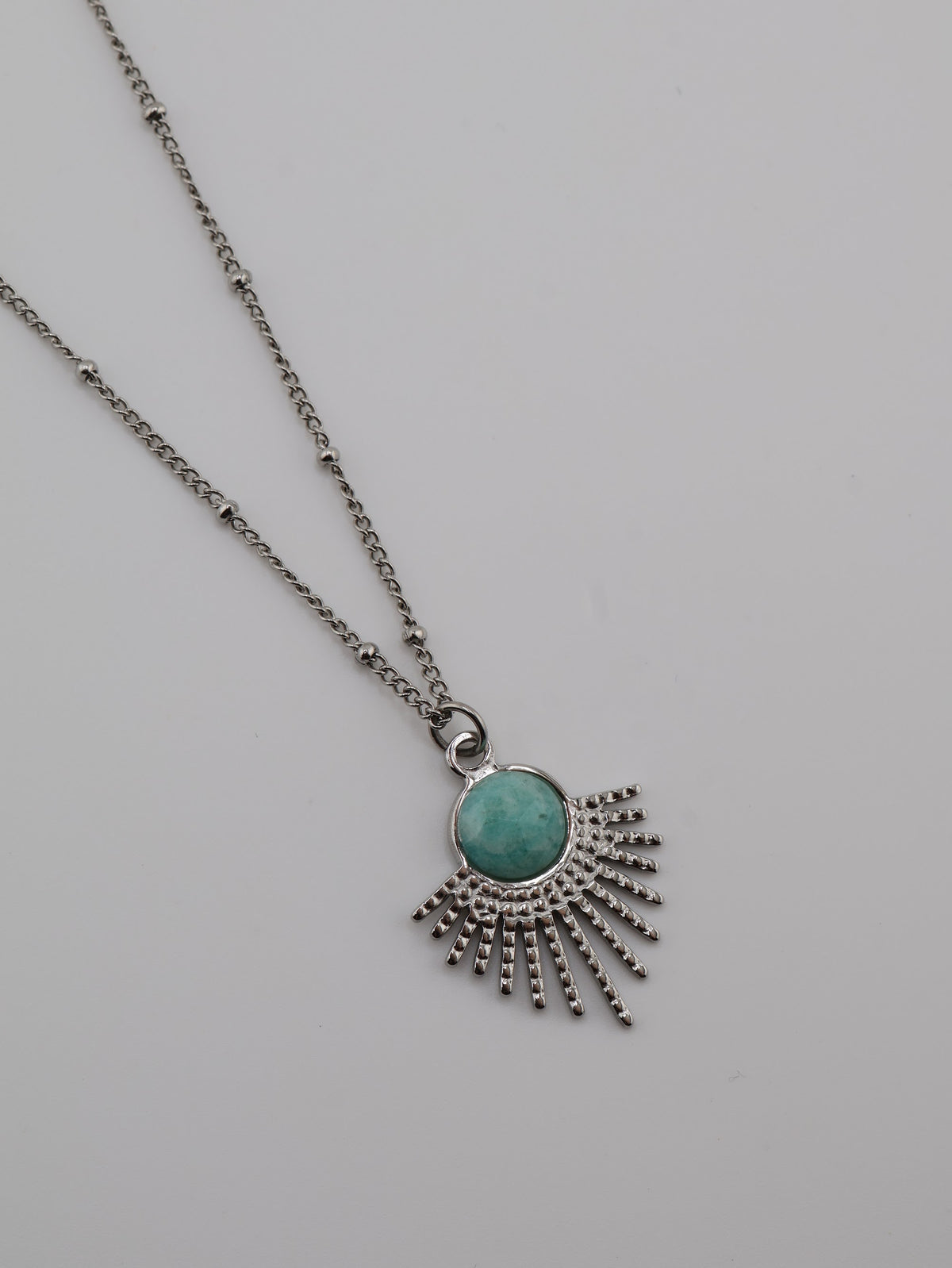 Mystic Amazonite Silver necklace — NOEVAH