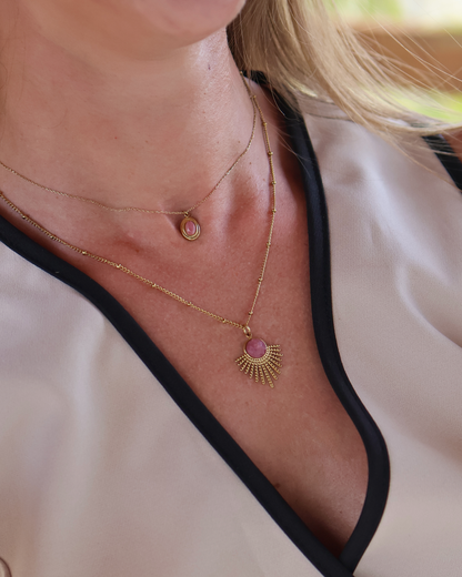 Mystic Rhodochrosite necklace — natural stone | NOEVAH