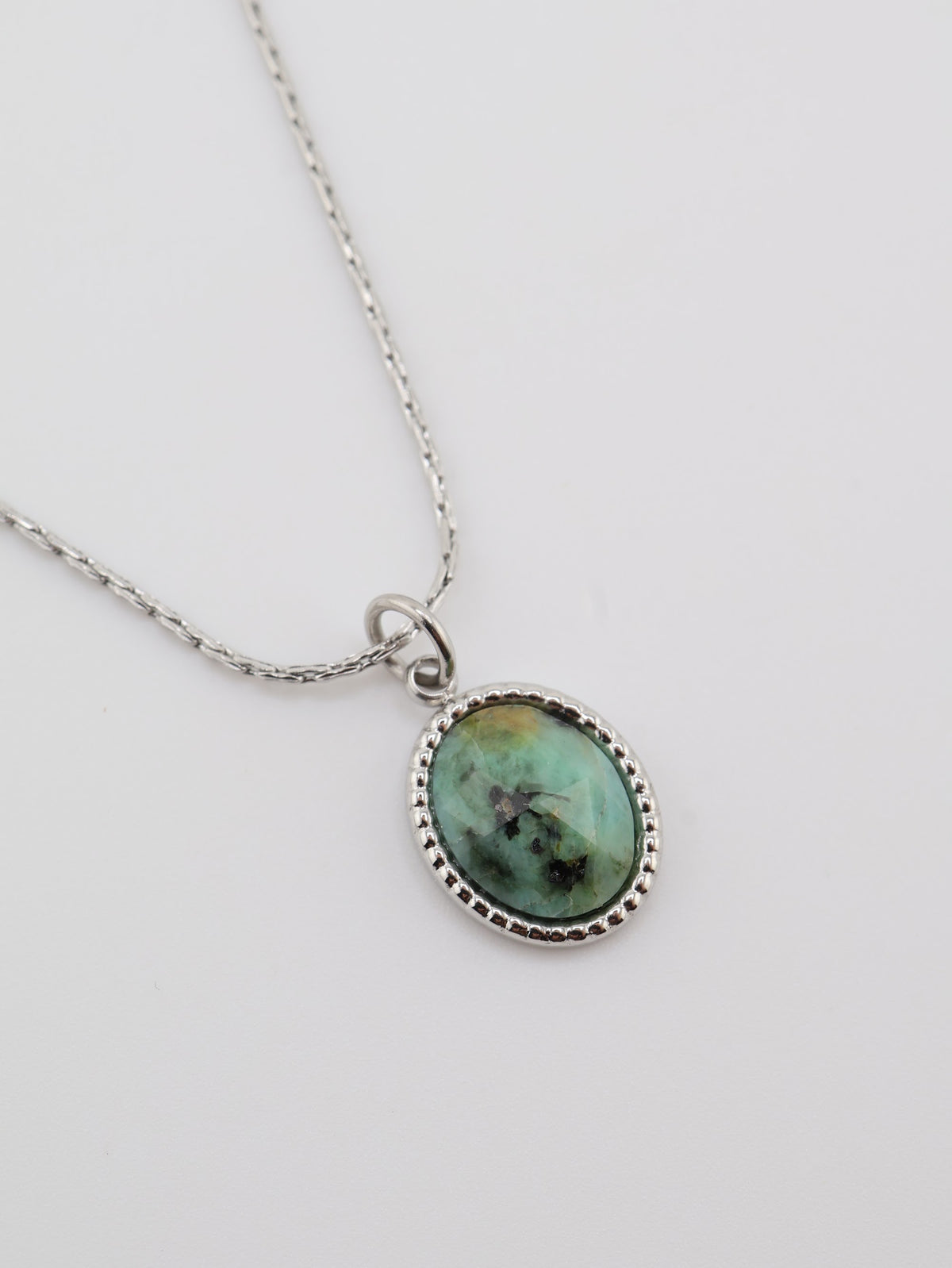 Portimao Necklace African Turquoise Silver necklace — NOEVAH