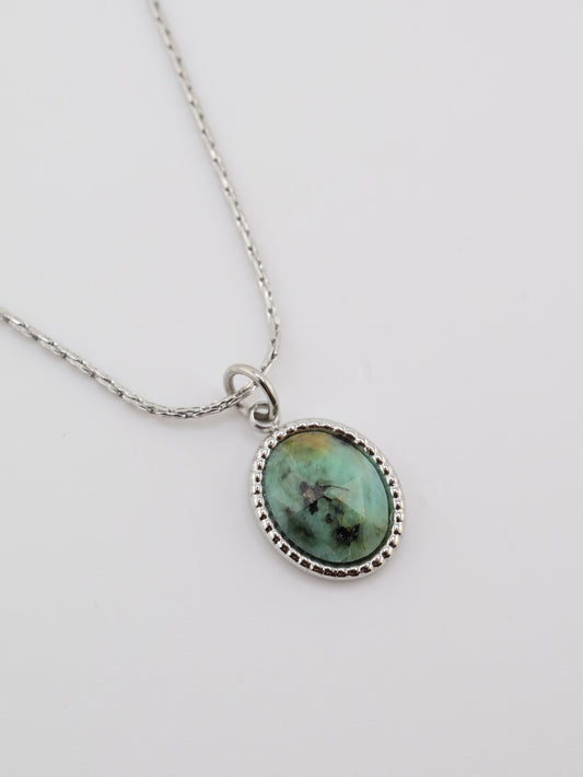Portimao Necklace African Turquoise Silver necklace — NOEVAH