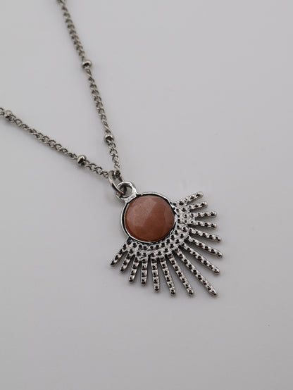 Mystic Sunstone Silver necklace — NOEVAH