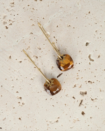Violette Tiger Eye earrings — natural stone | NOEVAH