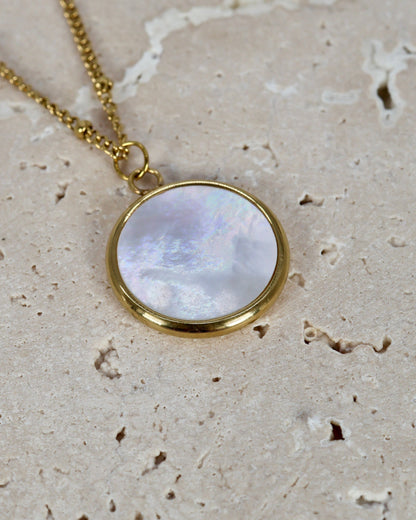 Juno Mother of Pearl necklace — natural stone | NOEVAH