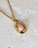 Amalya Rhodochrosite necklace — natural stone | NOEVAH