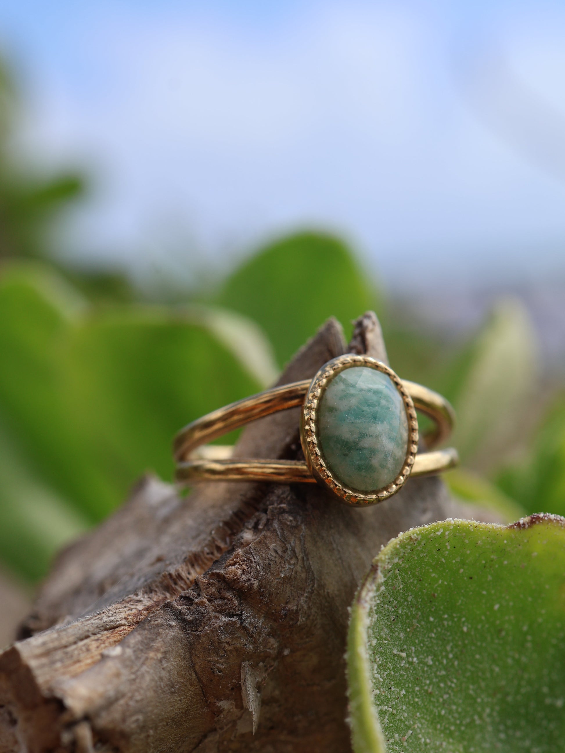 Portimao Amazonite ring — natural stone | NOEVAH