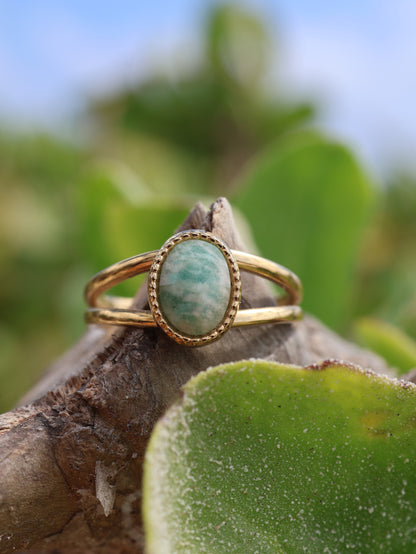 Portimao Amazonite ring — natural stone | NOEVAH