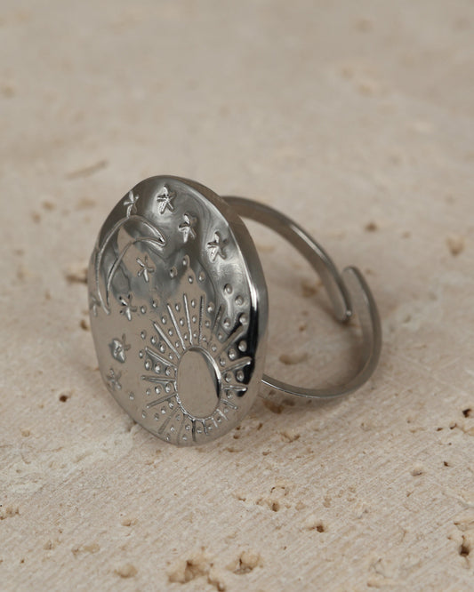 Lunaria Silver ring — stainless steel | NOEVAH