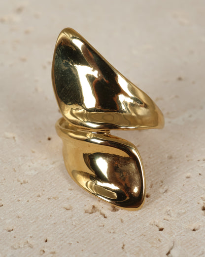 Gaia Gold ring — stainless steel | NOEVAH