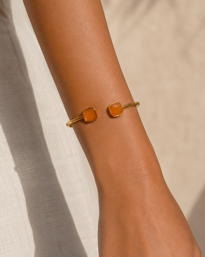 Bora Orange Aventurine bracelet — natural stone | NOEVAH